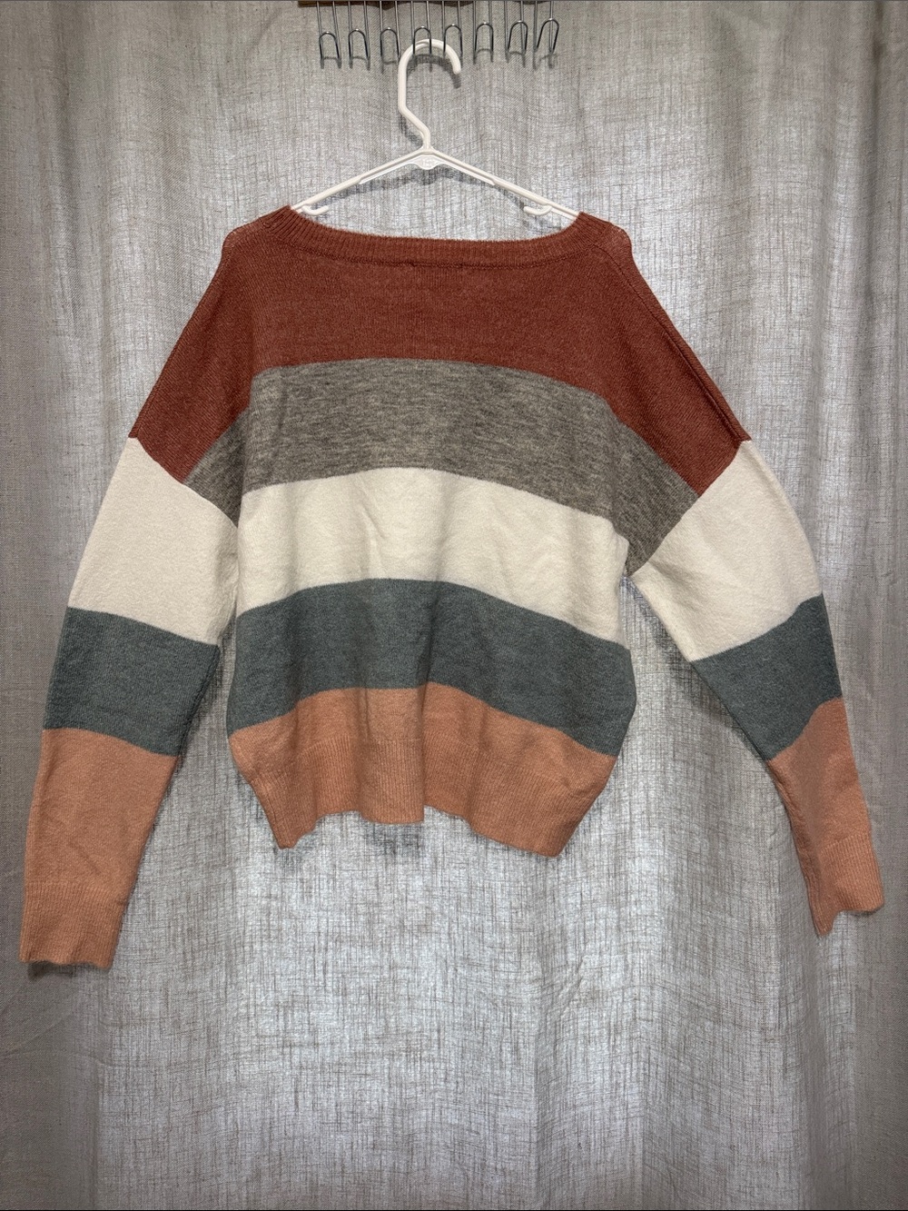 Andree by Unit Colorblock Striped Knit Sweater - Picture 5 of 8